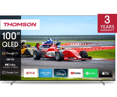 THOMSON TV QLED PRO 4K UHD 100QG7S14, 254 cm (100"), Google TV, 144 Hz, pametni daljinski upravljač